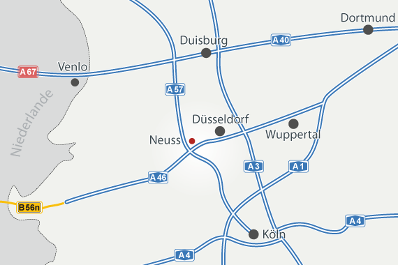 Anfahrtsplan Neuss Skizze